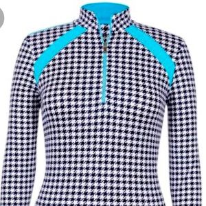 Tail Activewear Houndstooth Mock Pullover
